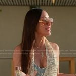 Angie’s blue seashell swimsuit and jumpsuit on The Real Housewives of Salt Lake City