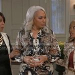Anita’s printed shirtdress on Beyond the Gates