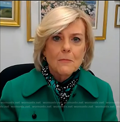 Anne Thompson’s green jacket on Today