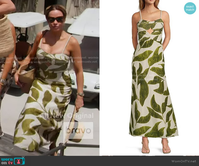 Antonio Melani x M.G. Styl Finley Linen Blend Sweetheart Neck Sleeveless Dress worn by Britani Bateman on The Real Housewives of Salt Lake City