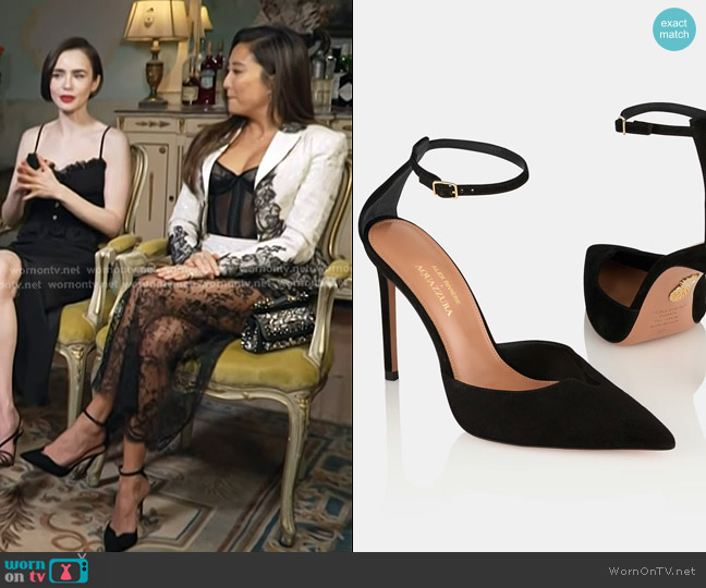 Aquazzura Alex D'Orsay Pump 105 worn by Ashley Park on Today