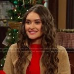 Ari’s beige suede crop jacket on Days of our Lives