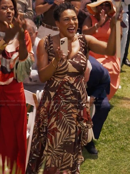 Aunty Vy’s floral print asymmetric dress on Bel-Air