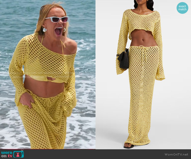 Bananhot Magen Shirt in Daisy Yellow worn by Heather Gay on The Real Housewives of Salt Lake City