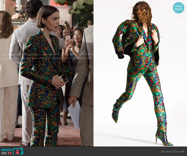 Barbara Bui Resort 2019 Collection worn by Emily Cooper (Lily Collins) on Emily in Paris