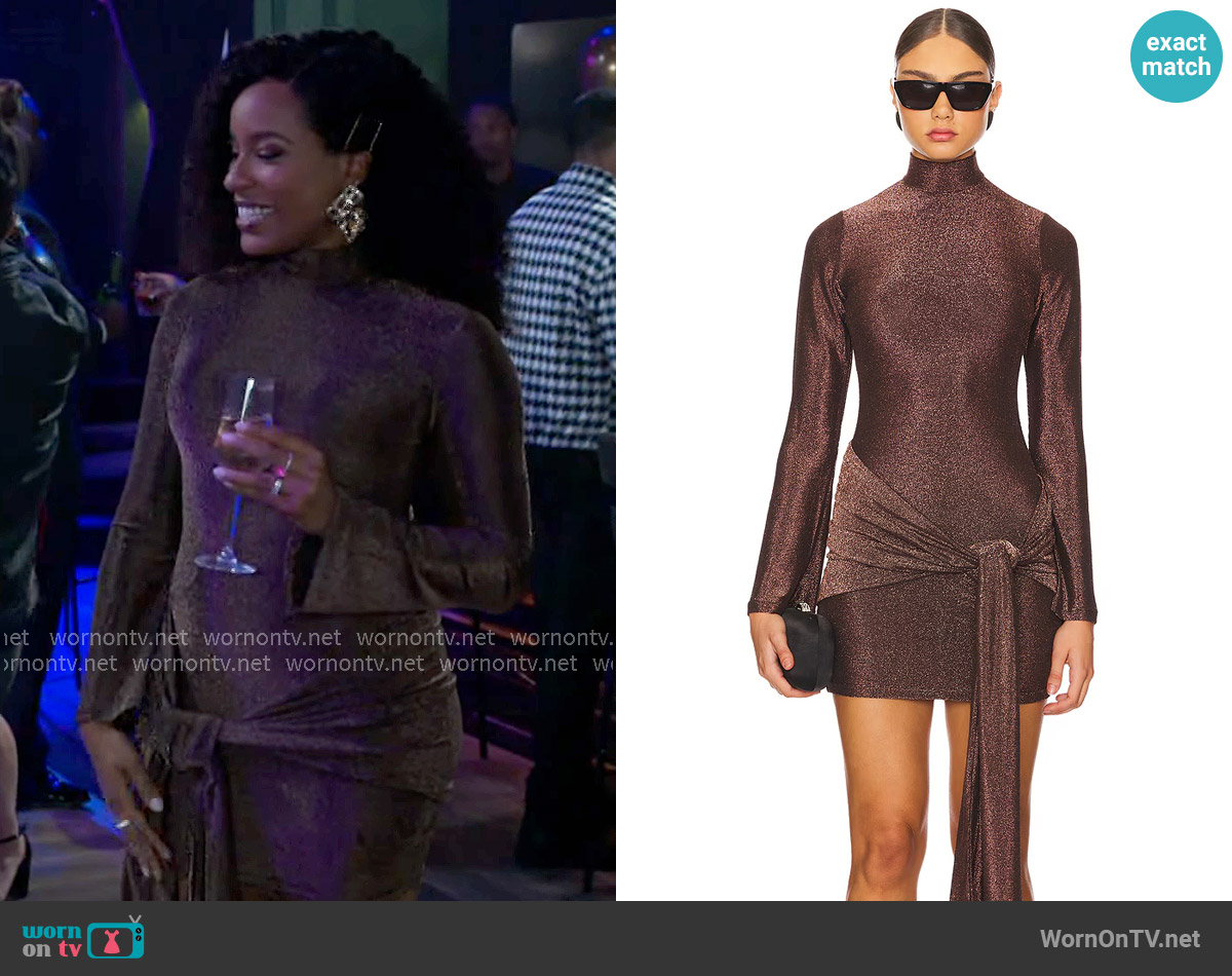 Bardot Seraphina Tie Front Dress worn by Naomi Hamilton Hawthorne (Arielle Prepetit) on Beyond the Gates