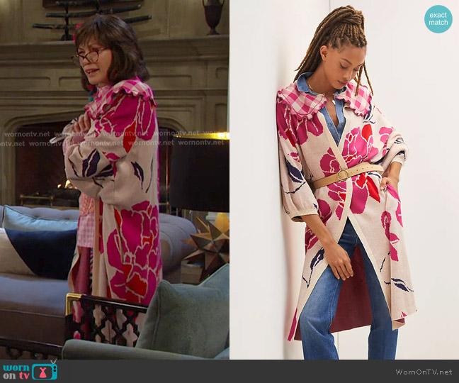 Bel Kazan Collared Duster Cardigan worn by Susan Banks (Stacy Haiduk) on Days of our Lives