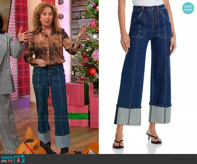 Benji Cuffed Jeans Cinq a Sept worn by Laurie Schacht on Sherri