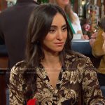 Gabi’s black and gold paisley blouse on Days of our Lives