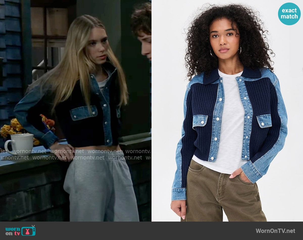 Blank NYC Moving Up Jacket worn by Charlotte Cassadine (Bluesy Burke) on General Hospital