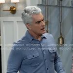 Ric’s blue button down shirt on General Hospital