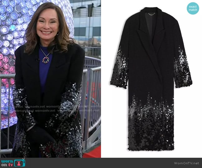 Boss Cascana Coat in Open Misc worn by Rosie Rios on Good Morning America