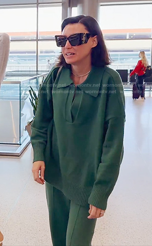 Bronwyn’s green collared sweater on The Real Housewives of Salt Lake City