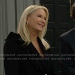Brooke’s black ruffled blazer dress on The Bold and the Beautiful