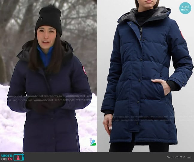 Canada Goose Shelburne Paneled Parka Coat worn by Emilie Ikeda on Today