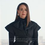 Carr’s black short sleeve blazer on Alls Fair