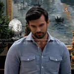 Chase’s blue button down shirt on General Hospital