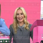 Chassie’s grey embellished neck cardigan on Today