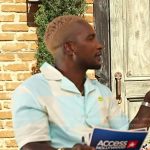 Scott’s blue check short sleeve shirt on Access Hollywood