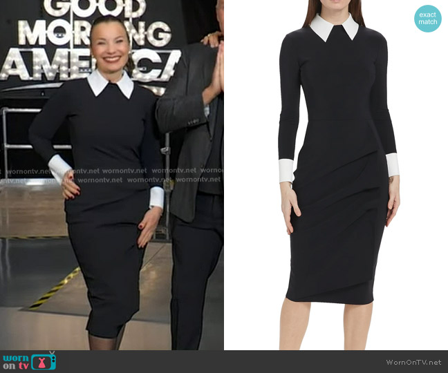 Chiara Boni La Petite Robe Ferflo Bic Collared Cocktail Dress worn by Fran Drescher on Good Morning America