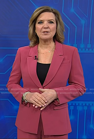 Christine’s pink blazer and pants on Today