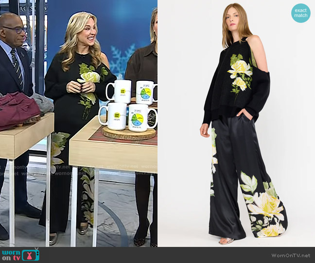 Christy Lynn Dakota Sweater in Onyx Rose worn by Jennifer Jolly on Today
