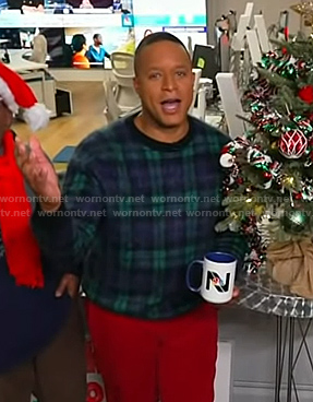 Craig’s green tartan sweater on Today