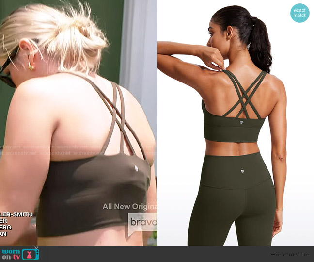 CRZ Yoga Nakedfeel Longline Criss Cross Back Bra worn by Molly O’Connell on Southern Charm