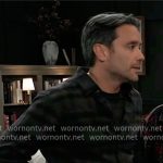 Dante’s grey plaid shirt on General Hospital