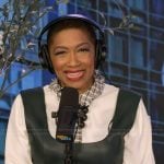 Deja vu’s white tweed trim blouse on Live with Kelly and Mark