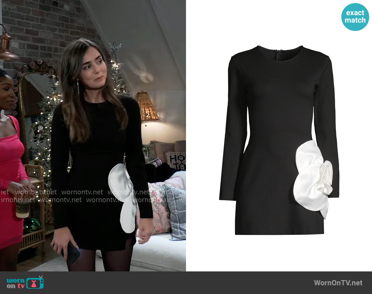 Delfi Chloe Two-Tone Floral Minidress worn by Emma Scorpio-Drake (Braedyn Bruner) on General Hospital