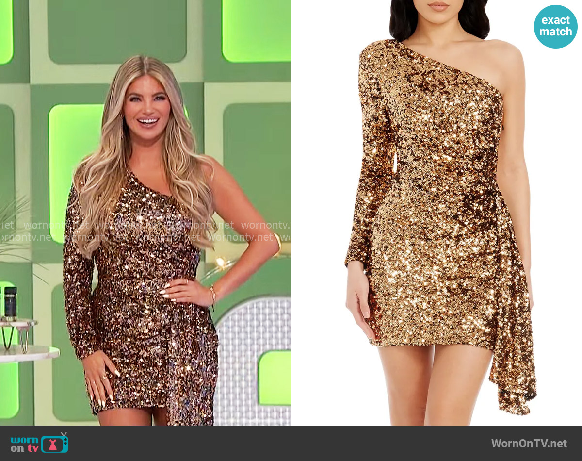 Dress the Population Arlyn Dress worn by Amber Lancaster on The Price is Right