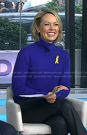 Dylan’s purple ribbed turtleneck sweater on Today