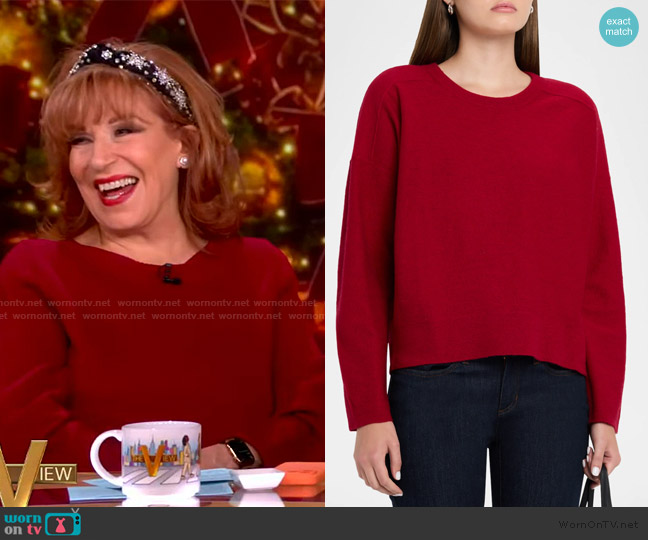 Eileen Sweater Crewneck Felted Wool Sweater worn by Joy Behar on The View