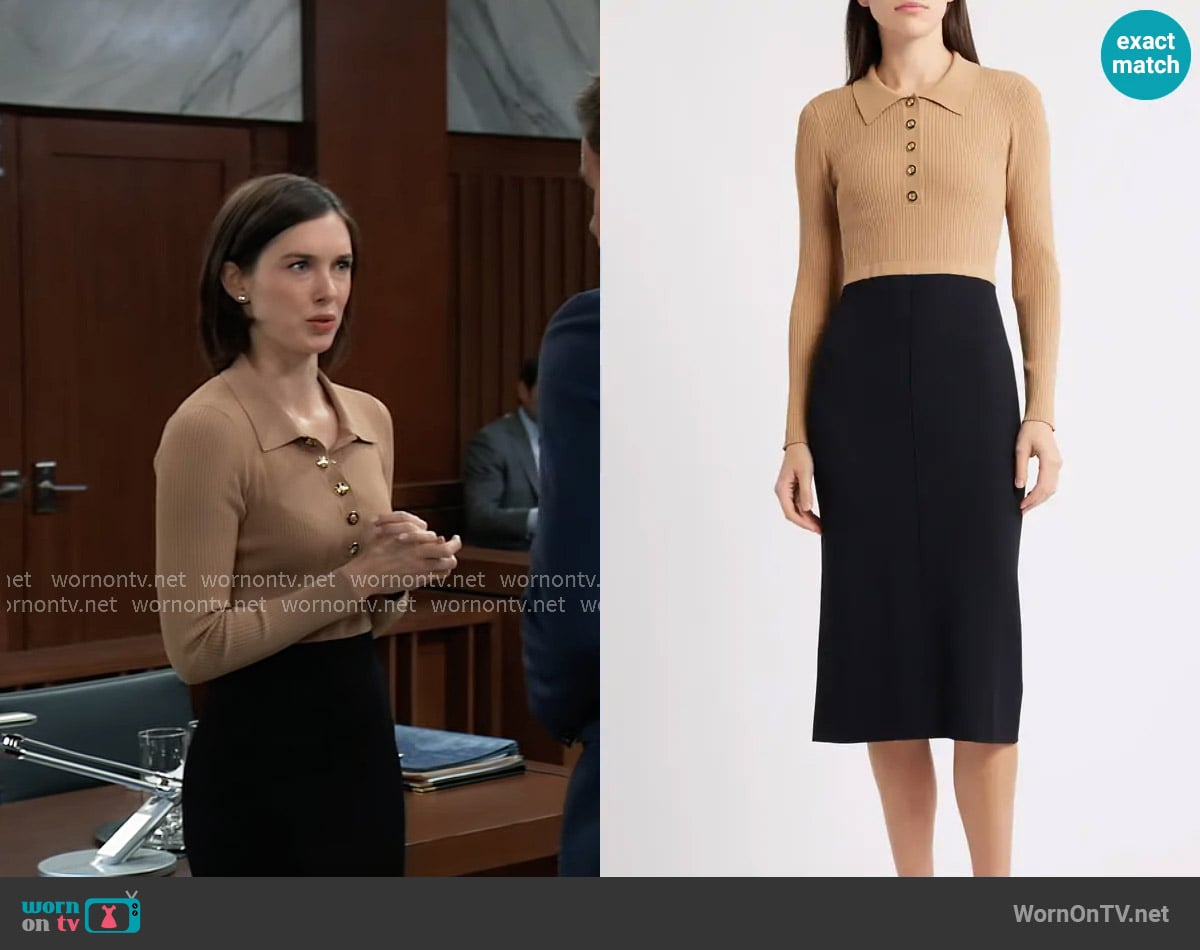 Elie Tahari The Esme Dress worn by Willow Tait (Katelyn MacMullen) on General Hospital