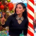 Elizabeth Werner’s black heart embellished sweater on The View