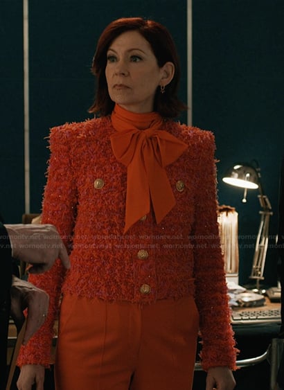 Elsbeth’s red textured jacket on Elsbeth