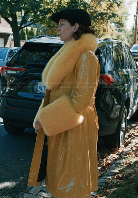 Elsbeth’s yellow leather coat on Elsbeth