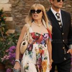 Erica Flandure’s floral print mini dress on Emily in Paris