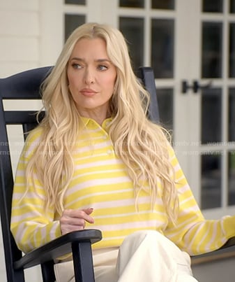 Erika’s yellow stripe polo on The Real Housewives of Beverly Hills