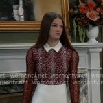 Esme’s red and white lace dress on General Hospital