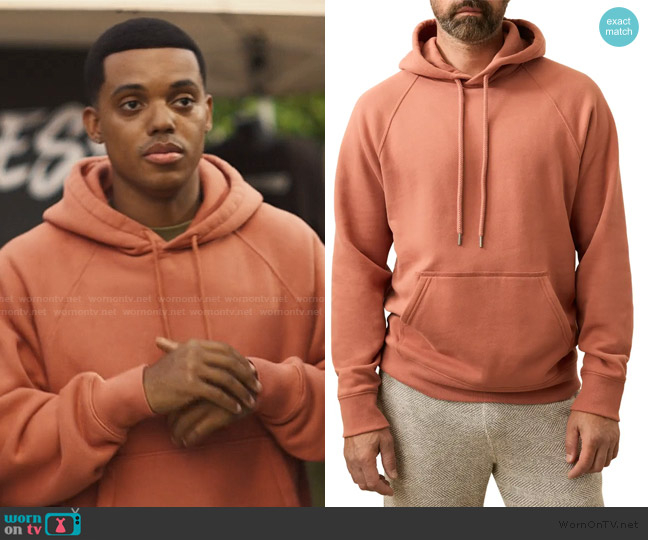 Faherty High Standard Organic Pima Cotton Blend Hoodie worn by Will Smith (Jabari Banks) on Bel-Air