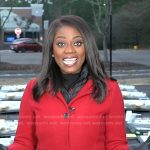 Faith Abubey’s red coat on Good Morning America