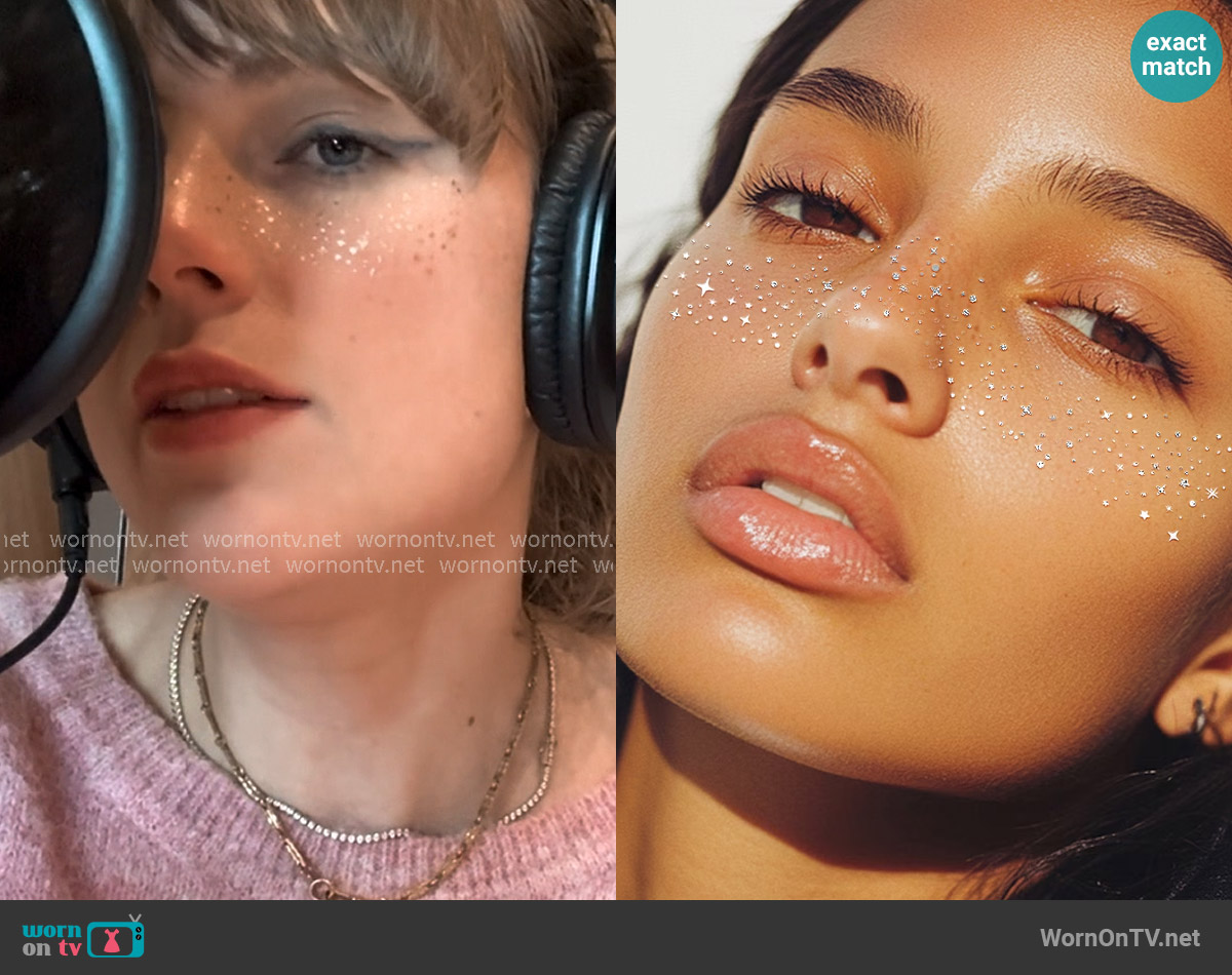 Fazit Beauty Glitter Freckle Makeup Patches worn by Taylor Swift on The End of an Era