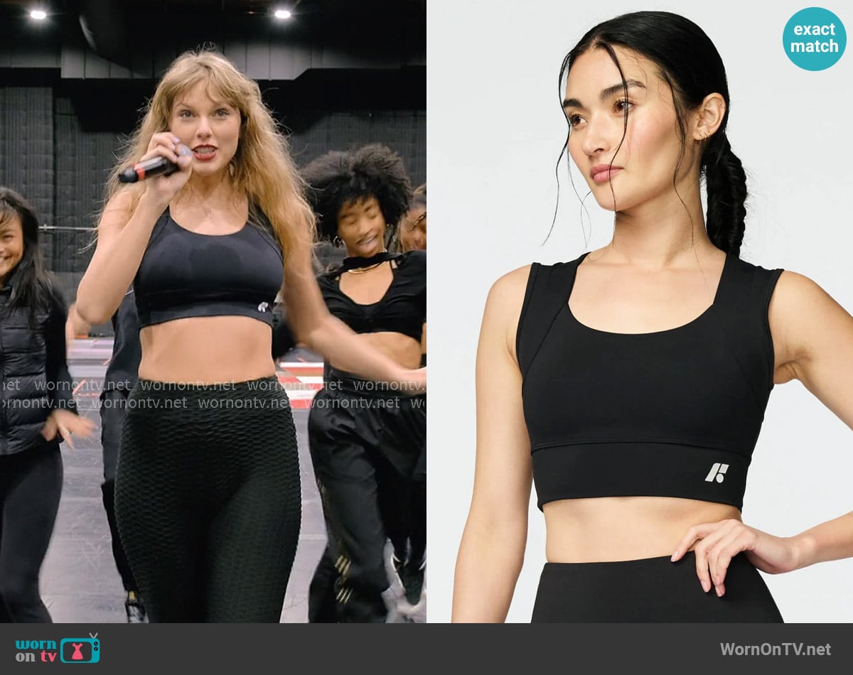 Forme Power Bra in Obsidian worn by Taylor Swift on The End of an Era