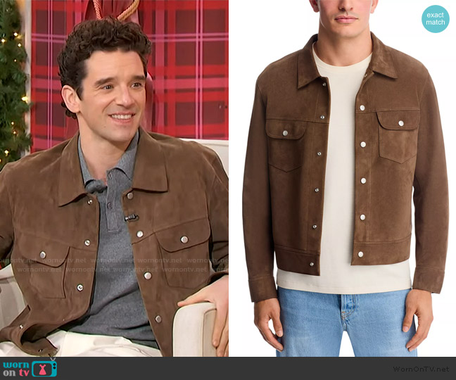 Frame Suede Trucker Jacket worn by Michael Urie on Sherri