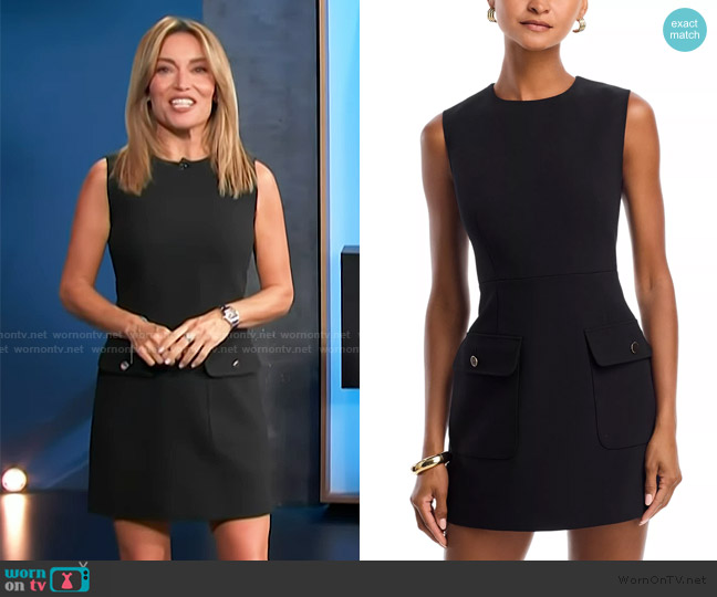 French Connection Azra Dress worn by Kit Hoover on Access Hollywood