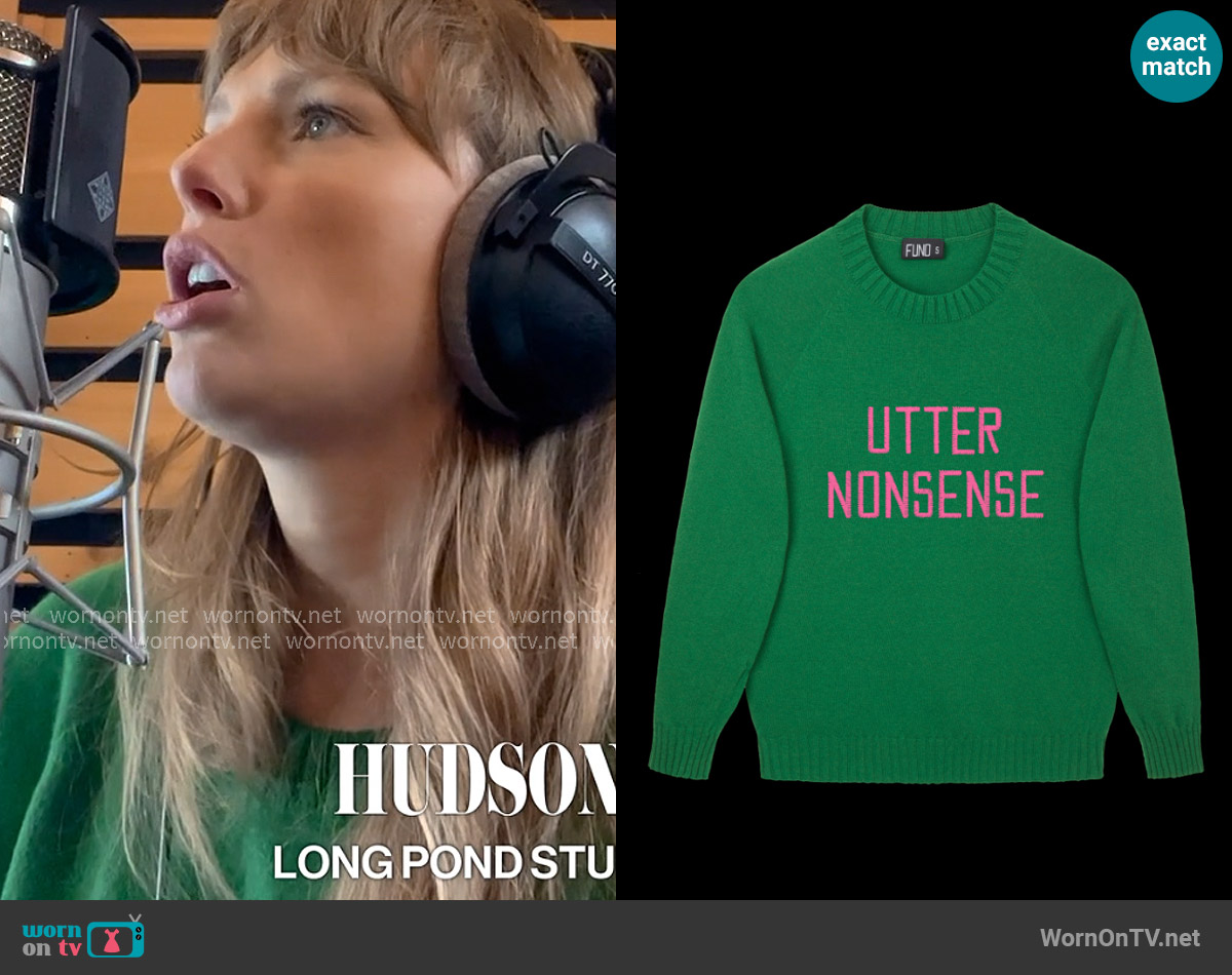Fund The Utter Nonsense Jumper worn by Taylor Swift on The End of an Era