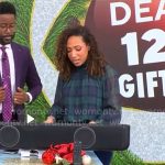 Gabrielle Kerr’s green plaid top on CBS Mornings