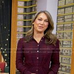 Ginger’s red plaid shirtdress on Good Morning America